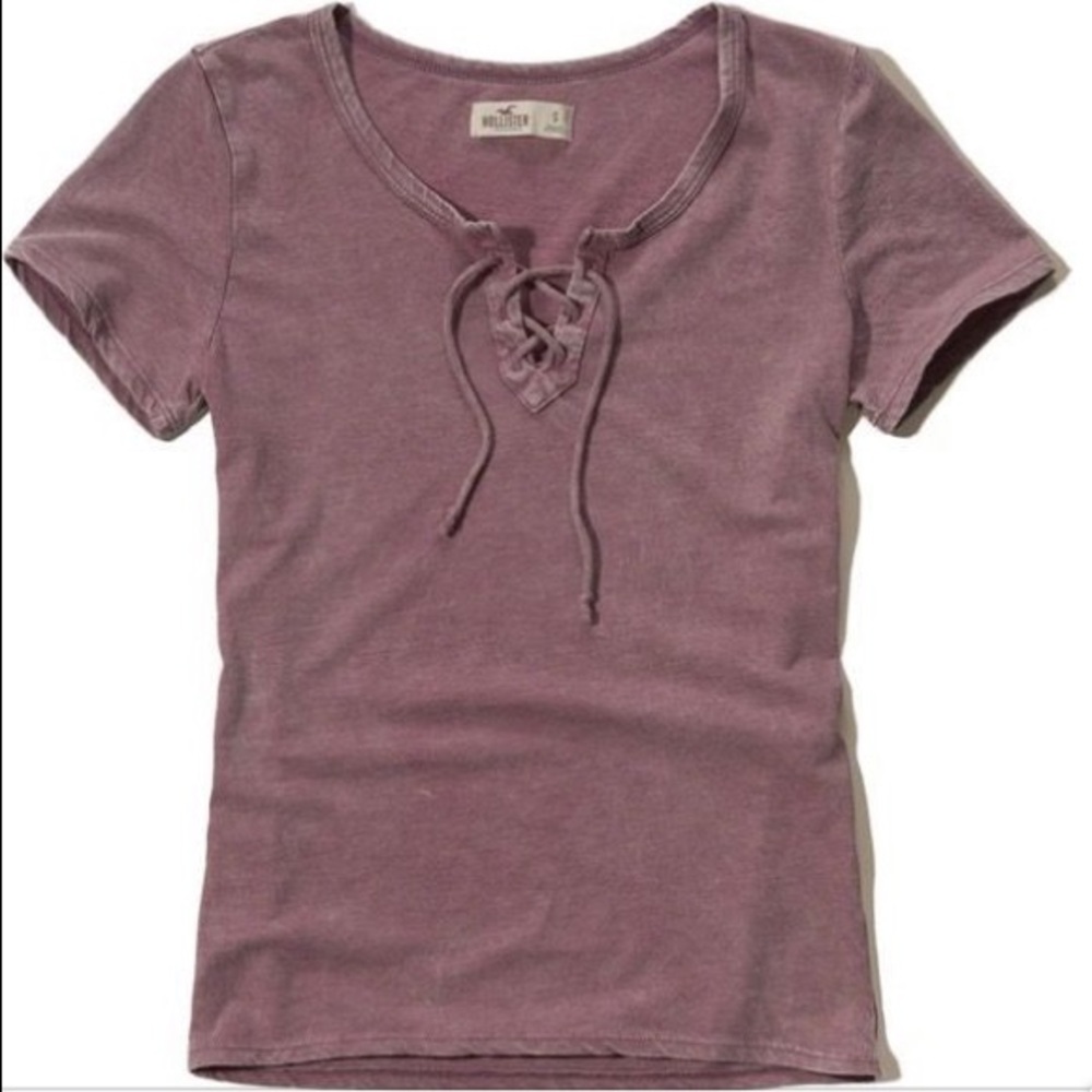 Hollister lace up shirt